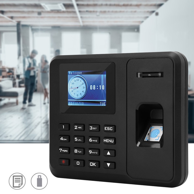 2.4in TFT LCD Screen Fingerprint Time Recorder Employee Attendance Machine