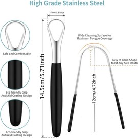 Tongue Scraper Set, 4 Counts/set Tongue Cleaner, Oral Tongue Brush, Bad Breath Cleaning Tongue Brush, Dental Care Tool for Men & Women