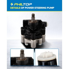21-5258 Power Steering Pump Compatible with RX300 1999-2003 3.0L, Highlander 2001 2002 2003 3.0L, 4432048020, 4432048030