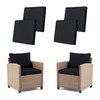 4Pcs Outdoor Cushion Covers Stretch Patio Cushion Covers Sofa Cushion