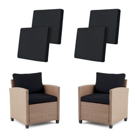 4Pcs Outdoor Cushion Covers Stretch Patio Cushion Covers Sofa Cushion Cover