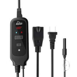 Reptile Heat Mat Thermostat for Reptiles Heating Pad，Thermostat, Digital Thermostat Connectable Heating Device, Waterproof Heating Pad Thermostat for Reptiles, Turtles, Lizards, Frogs, Snakes, Plants