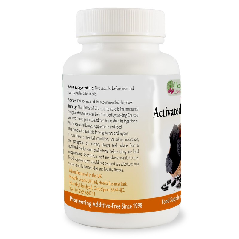 Activated Coconut Charcoal 300mg x 90 Capsules (Cocos nucifera), 100%