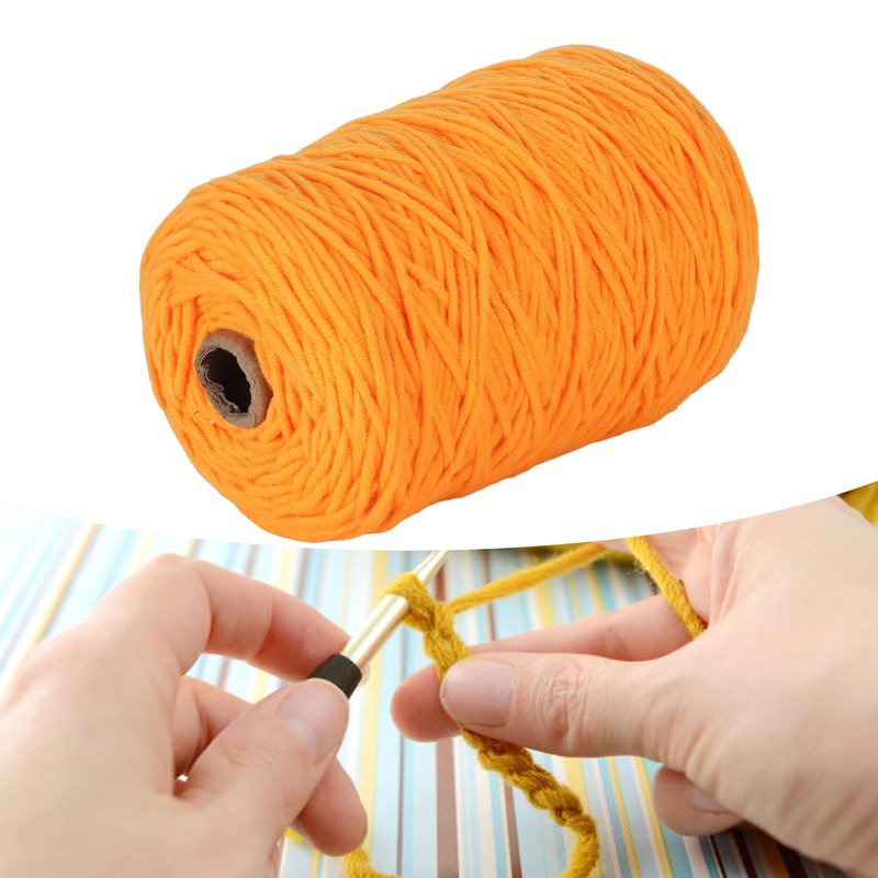 Tufting Yarn Orange 437yd Long 0.2in Wide Shrink Resistant Cotton