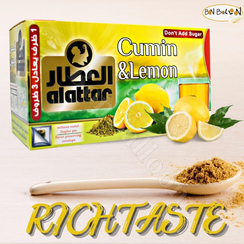 AlAttar Cumin & Lemon Drink Herbal Tea Bag Pure Natural