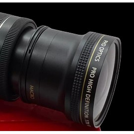PHD X18 WIDE ANGLE LENS FOR Canon Rebel EOS XTI 1200D T3 T3I T4 T5 T6 7D 6D X45