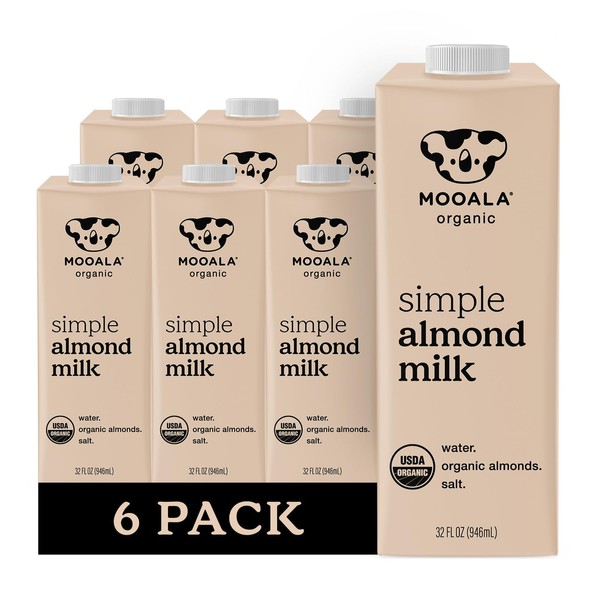Mooala Organic Simple Almond Milk, 32oz - 3 Ingredient, Shelf