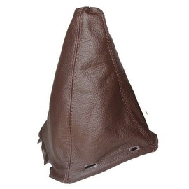 The Tuning-Shop Ltd Compatible with Shift Boot with Plastic Frame for Nissan Navara 2006-2012 D40 Brown Leather 180mm