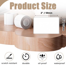 LifCratms 2x1 Inch Thermal Label Paper, Rectangle Self-Adhesive Direct Thermal Stickers Labels for Label Printers, Barcodes, Shipping, 1500 Sheets/1 Roll, White