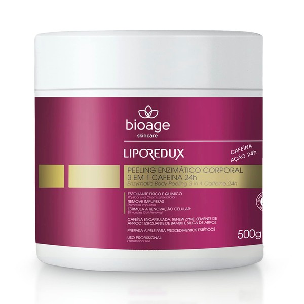 Bioage- LIPOREDUX- Enzyme Body Peeling 3-in-1- Caffeine 24hr- 500g