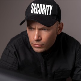 lepni.me Hat for Adults Security Uniform for Crew Event Employee Party Bar Club Work Wear for Bodyguard, Black-multicoloured