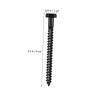 Operitacx 10pcs Carbon Steel Lag Screws for Wood Heavy-duty Exterior