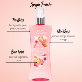 Body Fantasies Body Fantasies Signature Fragrance Body Spray, Sugar Peach, 8 fl oz
