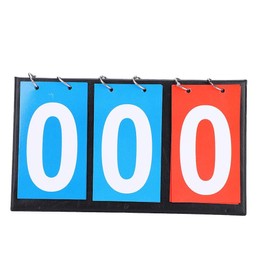 Keenso 2/3/4 Digit Portable Flip Number Scoreboard Sports Scoreboard Score Counter for Table Tennis Basketball(3 Digit-Red+Blue) Referee, Timing, Pedometer