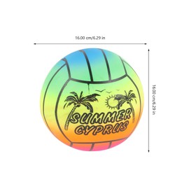 Beach Rainbow Balls: 3 Pieces Inflatable Beach Ball Mini Inflatable Pool Ball - Rave Party for Beach Swimming Pool Playground (Random Style) - 16 cm