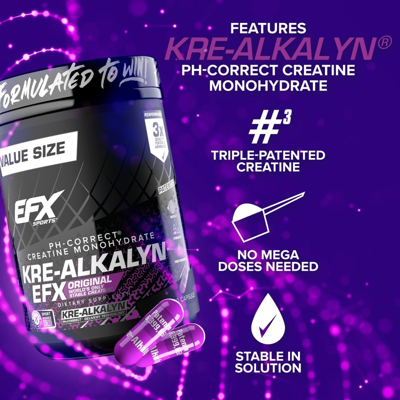 EFX Sports Kre-Alkalyn EFX | pH Correct Creatine Monohydrate Pill