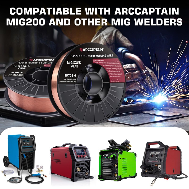 ARCCAPTAIN Mig Welding Wire, 0.035 10Lb Mig Wire ER70S-6 10Lbs