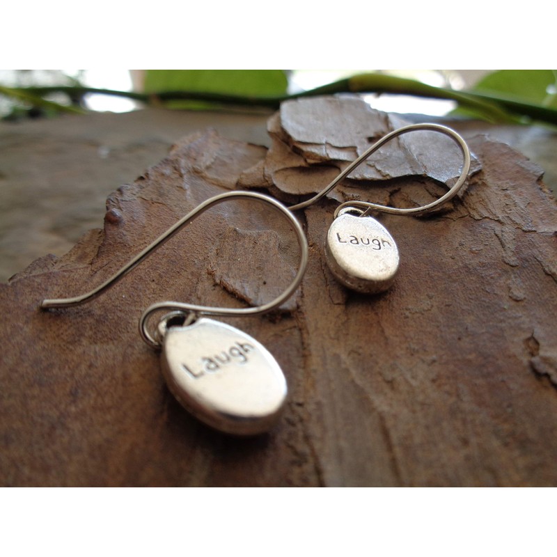 Laughing silver oval thick plates on long self-curved hooks