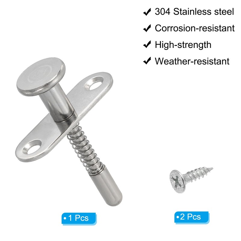 sourcing map Plunger Latches 2.36 x 1.77 Spring Loaded Latch