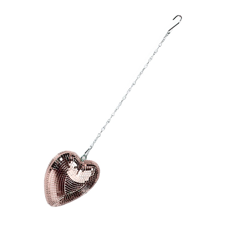 Heart Shaped Mirror Ball Shiny Decorative Reflective Mirror Ball Ornament