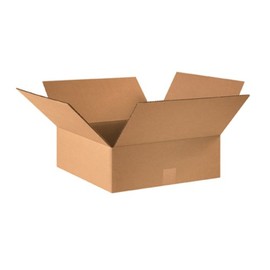 Aviditi 16165 Flat Corrugated Cardboard Box 16" L x 16" W x 5" H, Kraft, for Shipping, Packing and Moving (Pack of 25)