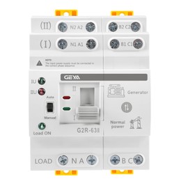 GAEYAELE Mini ATS Automatic Transfer Switch Dual Power Switch Uninterrupted Power Din Rail Type(4Pole 63A AC110V)