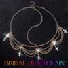 Latious Head Chain Jewelry Gold Rhinestone Forehead Headpiece Goddess Hair