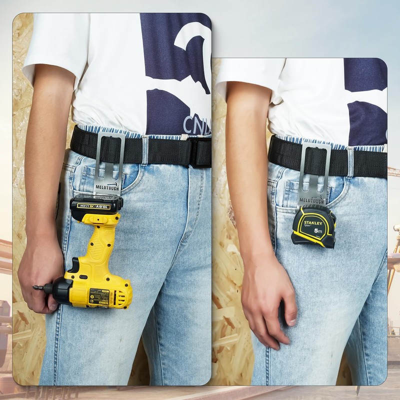 MELOTOUGH Drill Belt Holder,Drill Holder for Tool Belt,Drill Holster,Tape Measure