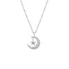 Canal Yondo Sea Silver Pink Gold Necklace, Silver, Cubic Zirconia