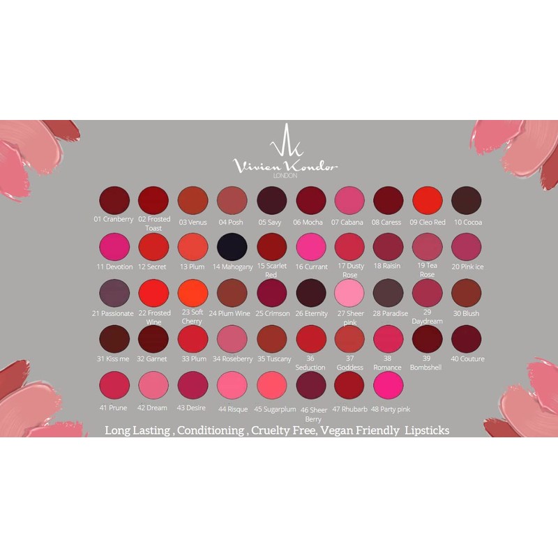 Halal Lipsticks Vivien Kondor Vegan Friendly (20 Pink Ice)