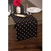 DII Polka Dot Kitchen Collection, Table Runner, 14x72, Black/White Reversible