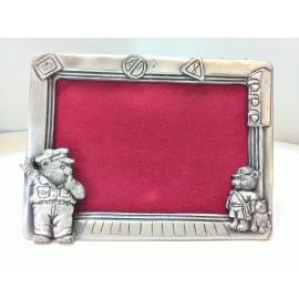 Police Bear/  Pewter Picture Frame/ Police/ Bear