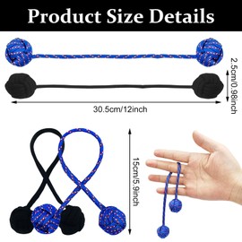 DOWNDRIFT Fidget Toys Adult Anti-Stress Toy Anti-Stress Toy ADHD Toy Adult Lanyard Bead Pendant Sports Toy Fidget Hand Toy Parachute Cord (Black + Blue)