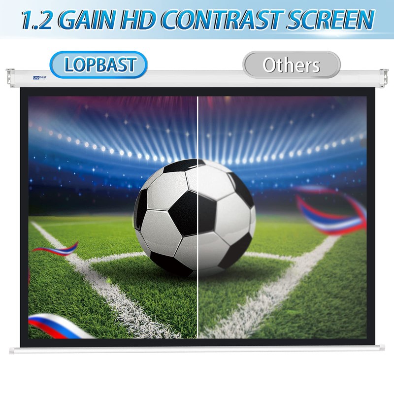 LopBast Screen 100" Motorized Projector Screen - Indoor and Outdoor