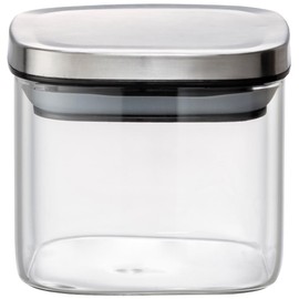 Ishigaki Delish Life 4572 Heat-resistant Glass Storage Container, Square Canister, 20.3 fl oz (600 ml)