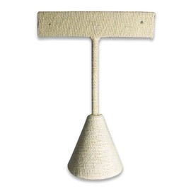 CuteBox Beige Linen 3.5" Earring Ts 12pcs for Jewelry Display, Retail, Home Use, Tradeshows, Showcase, Display Case, for Post, Hook, Loop, Stud, Dangle Earrings