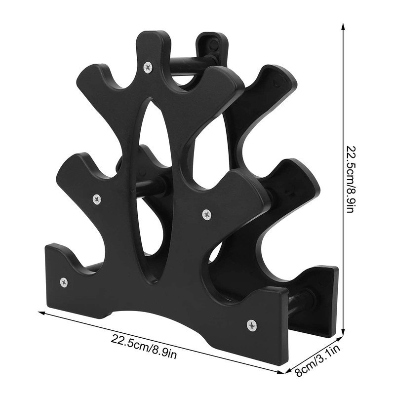 Gaeirt 3 Tier Dumbbell Rack, Durable Support Frame for Dumbbells