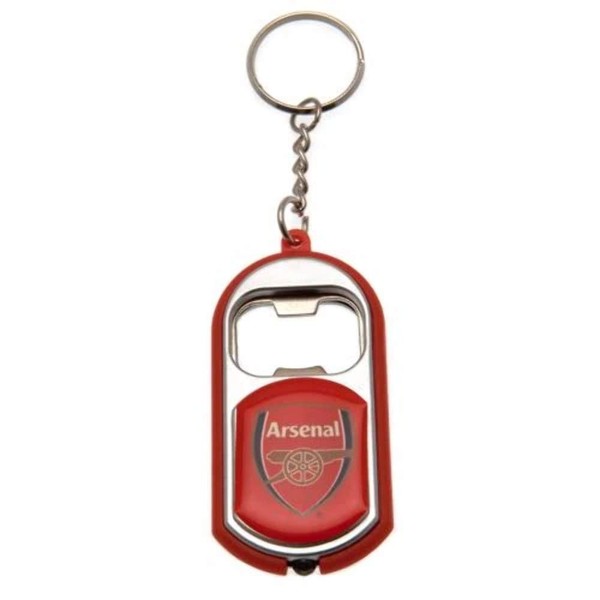 Official Arsenal FC Torch Light Bottle Opener Keyring in a Gift Box
