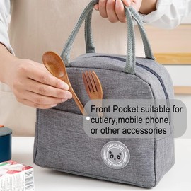 Lunch Bags for Women Insulated Lunch Bags Adults Cooler Bag Water-Resistant Thermal Leak-Proof Lunch Organizer for Children Girls Men Work Picnic Grey