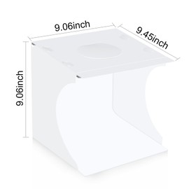 9.06inch Folding Mini Photo Light Box Studio Shooting Tent with Black/White Backdrops