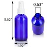 JUVITUS 4 oz Cobalt Blue Glass Boston Round Bottle with