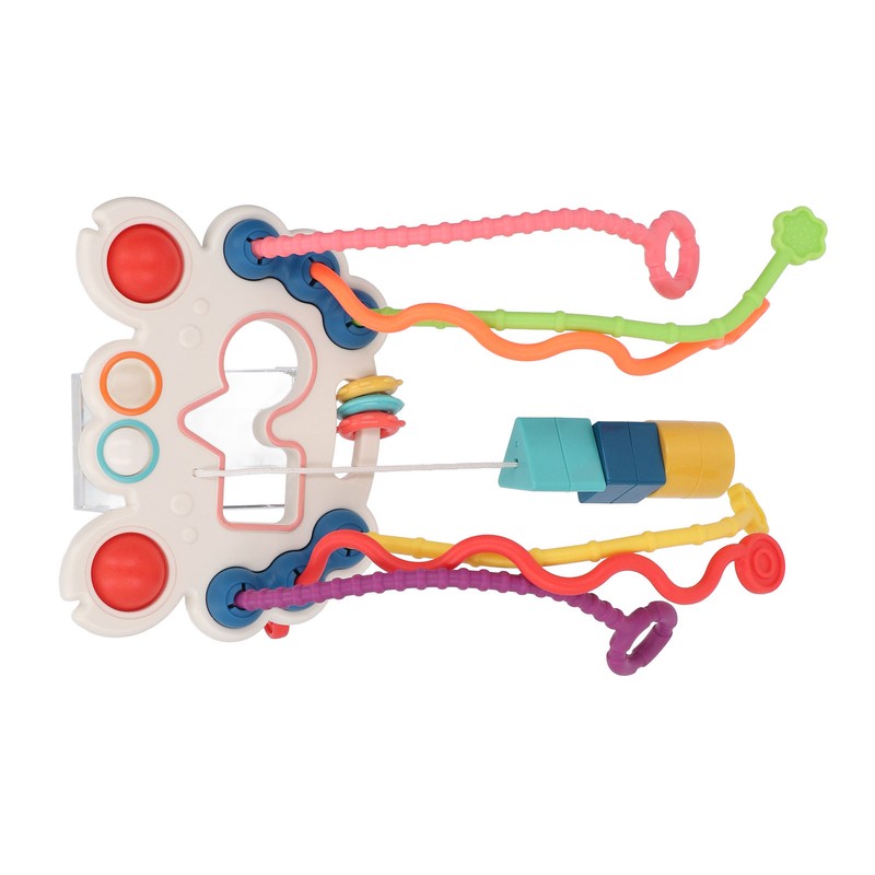 Pull String Interactive Toy Plastic Colorful Pulling Toy for Visual
