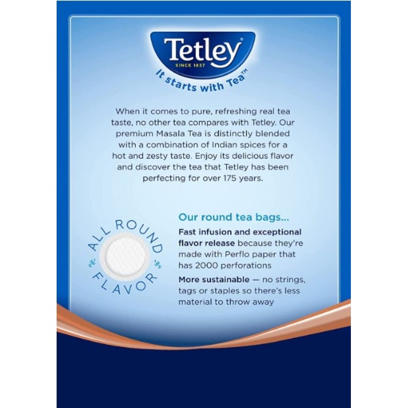 Tetley Tea, Masala, 72-Count Tea Bags (Pack of 3)