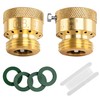 2 Pack Brass Vacuum Breaker 3/4" Inch GHT Hose Bibb