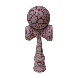 Full Print Red/White Crackle Kendama