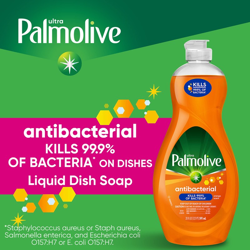 Palmolive Ultra Antibacterial Liquid Dish Soap, Plant Based, 20 Ounce,