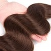 Raivide Hair Color 4 Bundles Dark Brown Body Wave Human