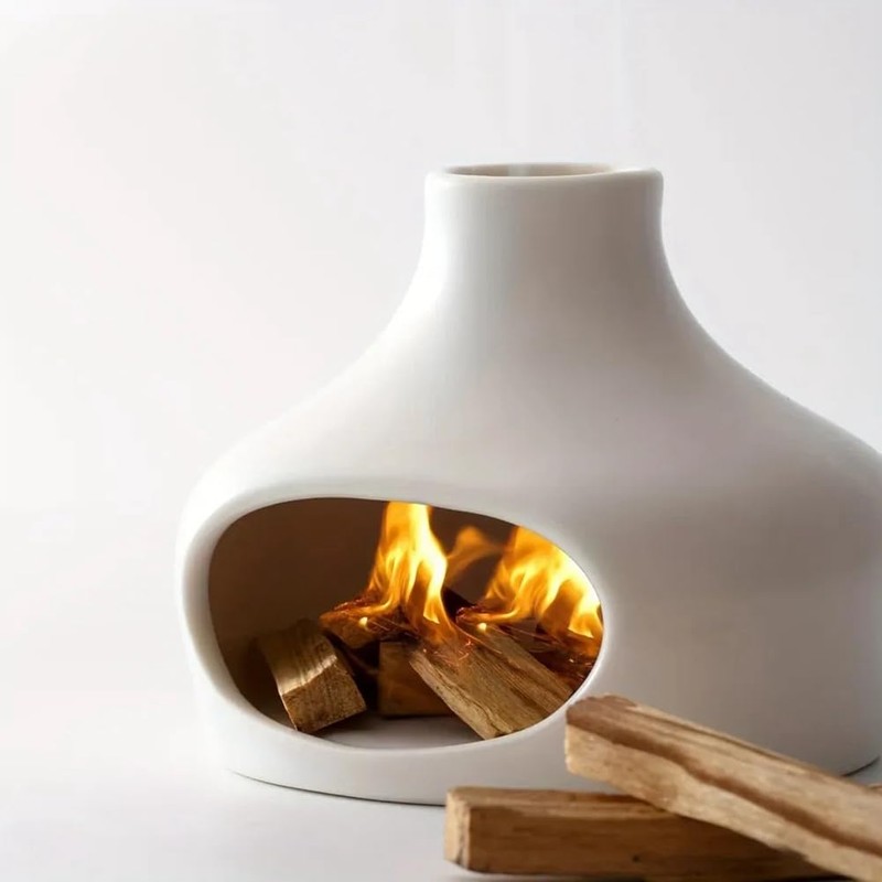 Aswalling Elegant Ceramic Burner with Chimney - Perfect for Meditation,