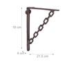 Relaxdays 10022947 Cast Iron Shelf Brackets, Set of 2, Antique