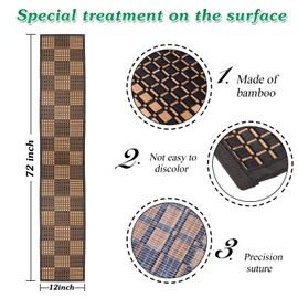 Bamboo Table Runners for Dining Table, Table Runners 72 Inches Long, Bamboo Table Runners for Kitchen Table, Farmhouse Style Kitchen Table Runner (Black)